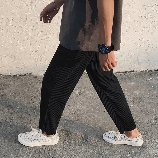 Textured Ribbed Pants